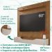Painel Frisado Suspenso Tv 60 Pol 160 Cm 011090 Cedro Off White DCASA