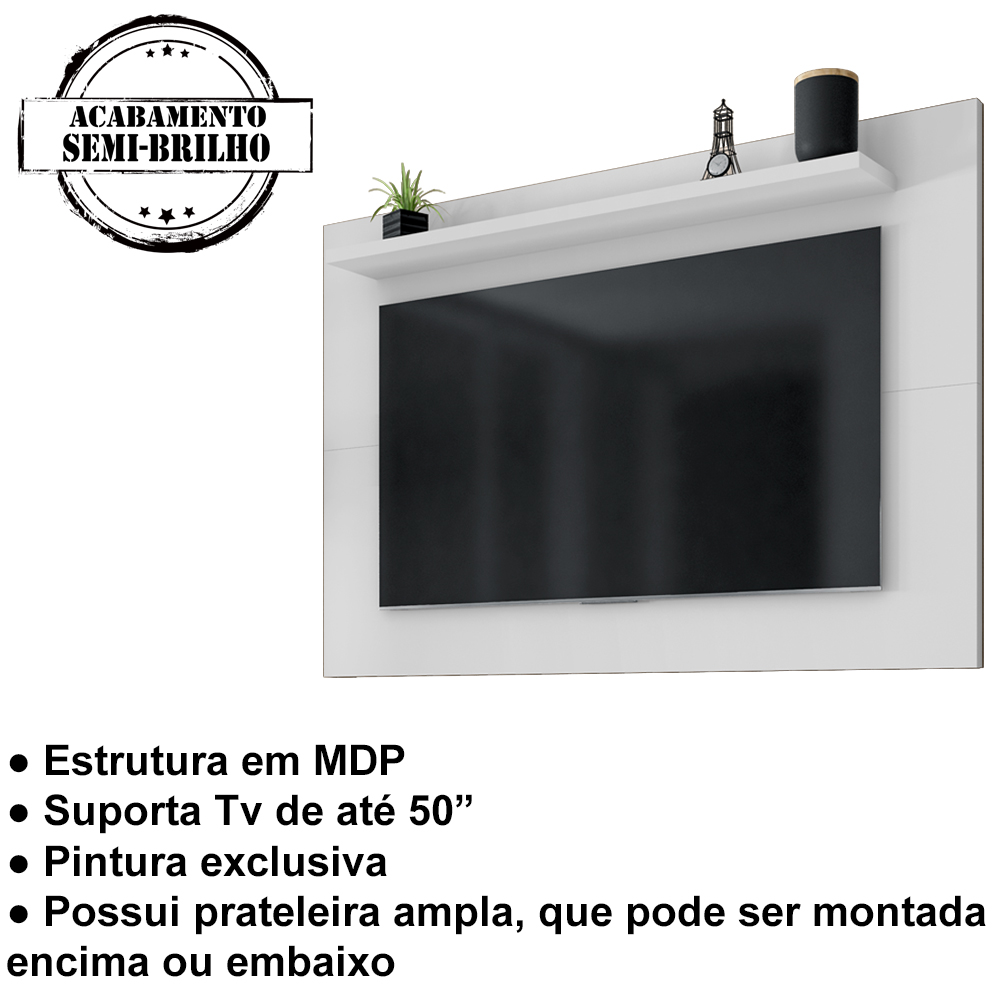 Painel Para Sala Tv 50 Polegadas 088163 Branco DCASA