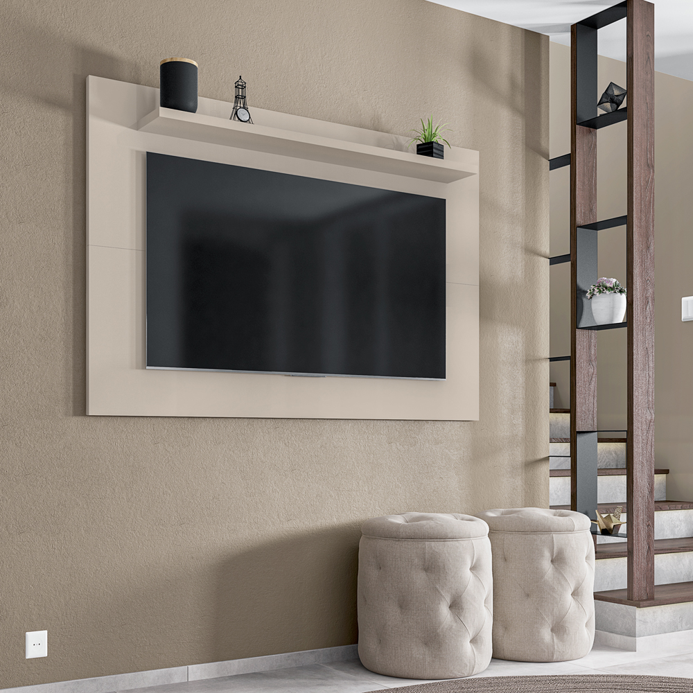 Painel Para Sala Tv 50 Polegadas 088163 Off White DCASA
