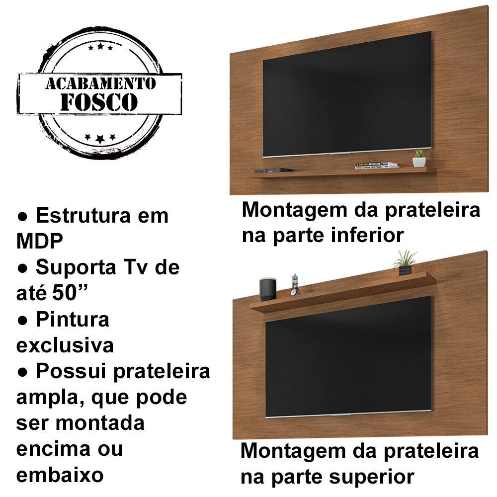 Painel Para TV 50 Pol 158 Cm 088162 Cedro DCASA