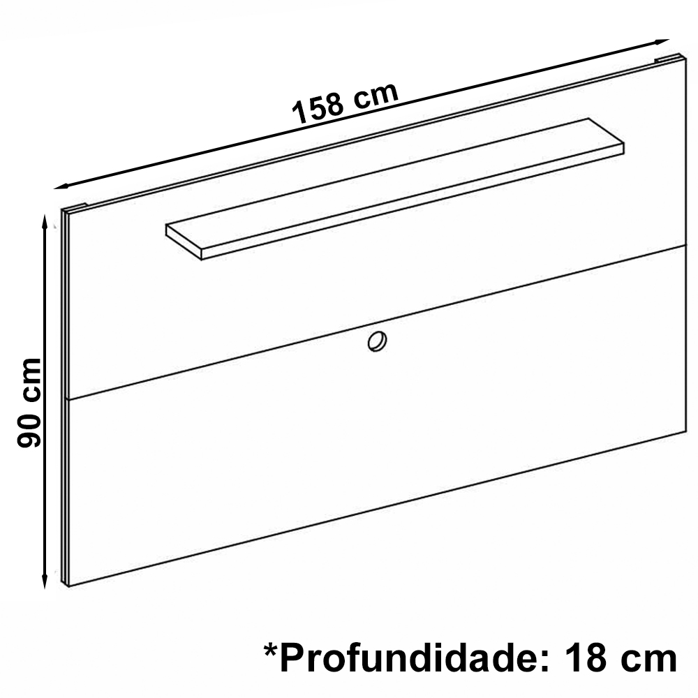 Painel Para TV 50 Pol 158 Cm 088162 Cedro DCASA