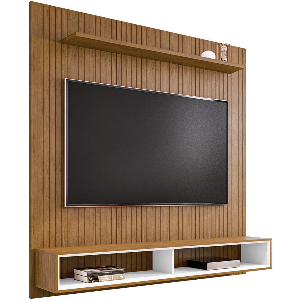 Painel Ripado Suspenso Tv 60 Pol 220 Cm 011089 Cedro Branco DCASA