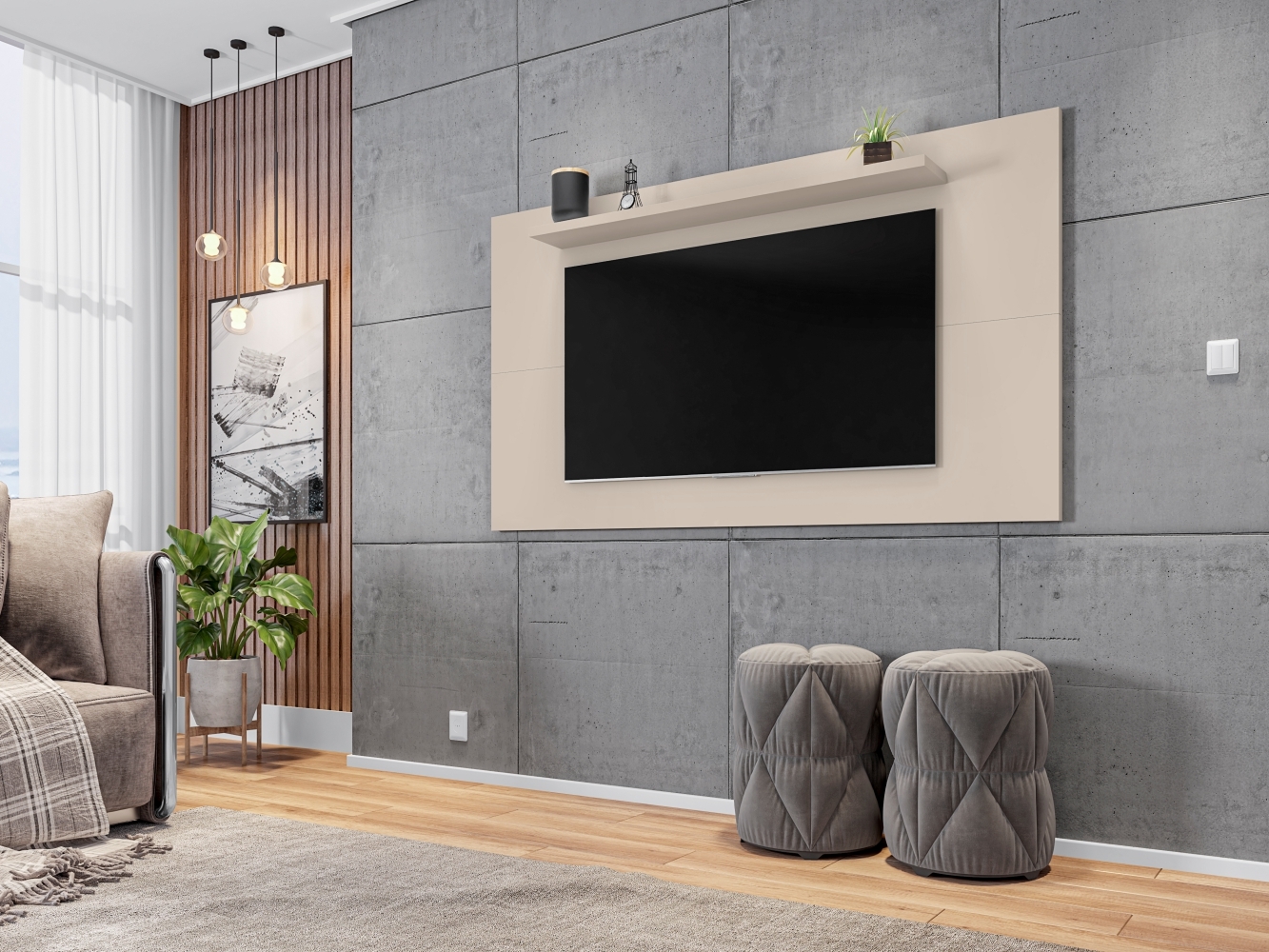 Painel para TV Castle 1.58 Off White