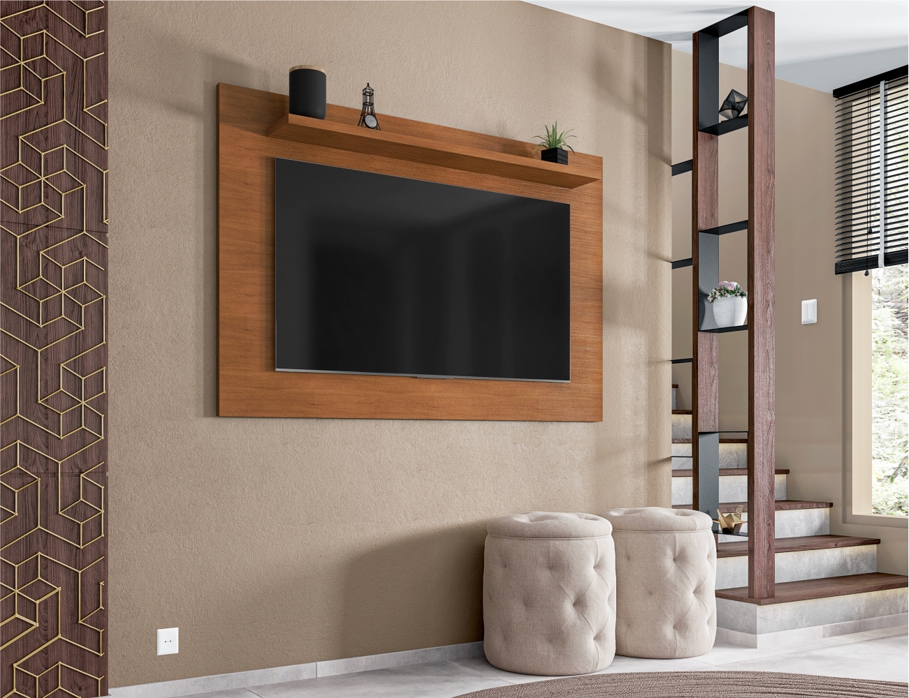 Painel para TV Korea Cedro