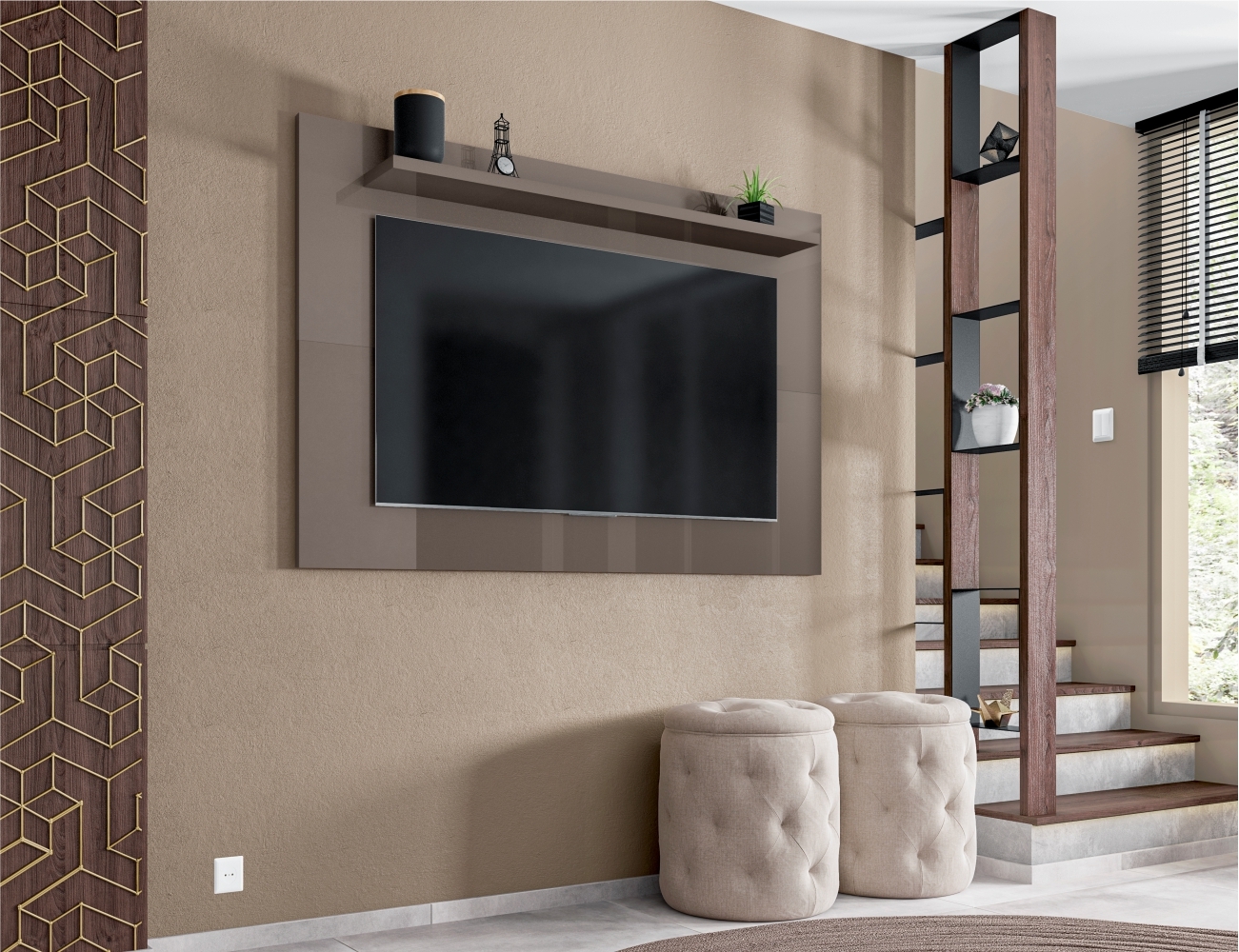 Painel para TV Korea Cinza