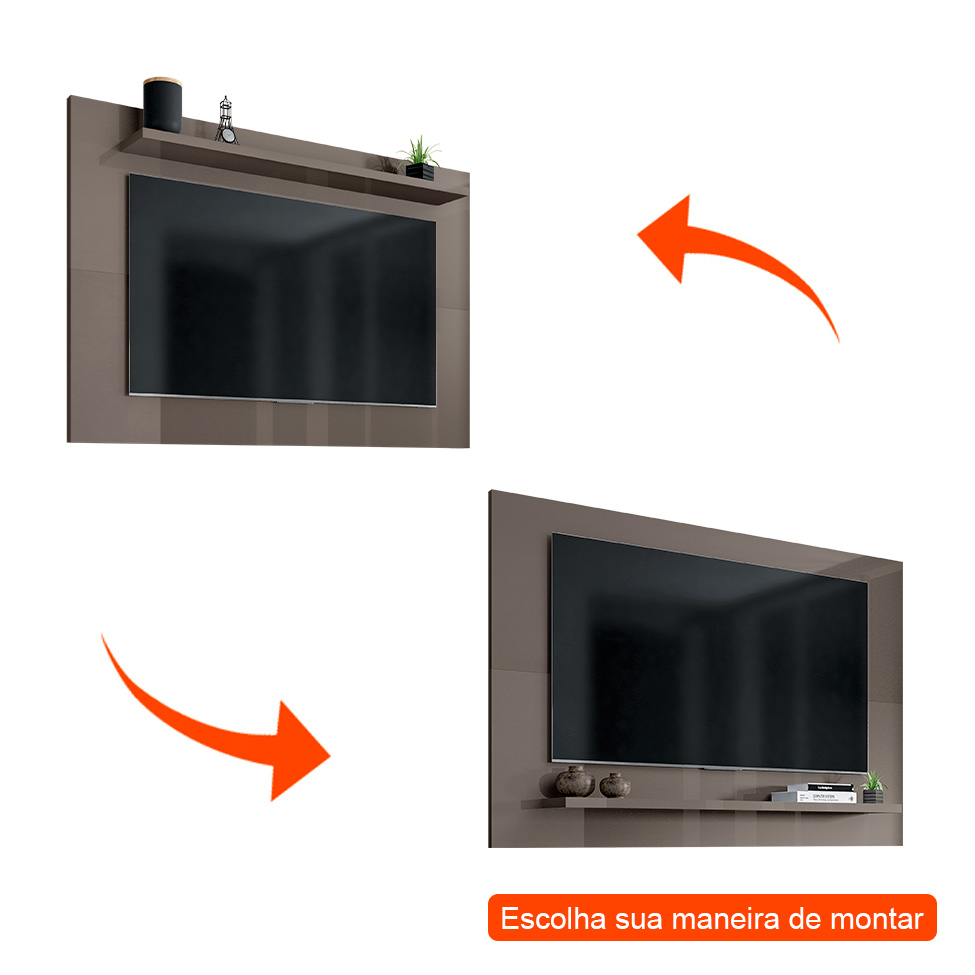 Painel para TV até 60 Polegadas Safira Cinza