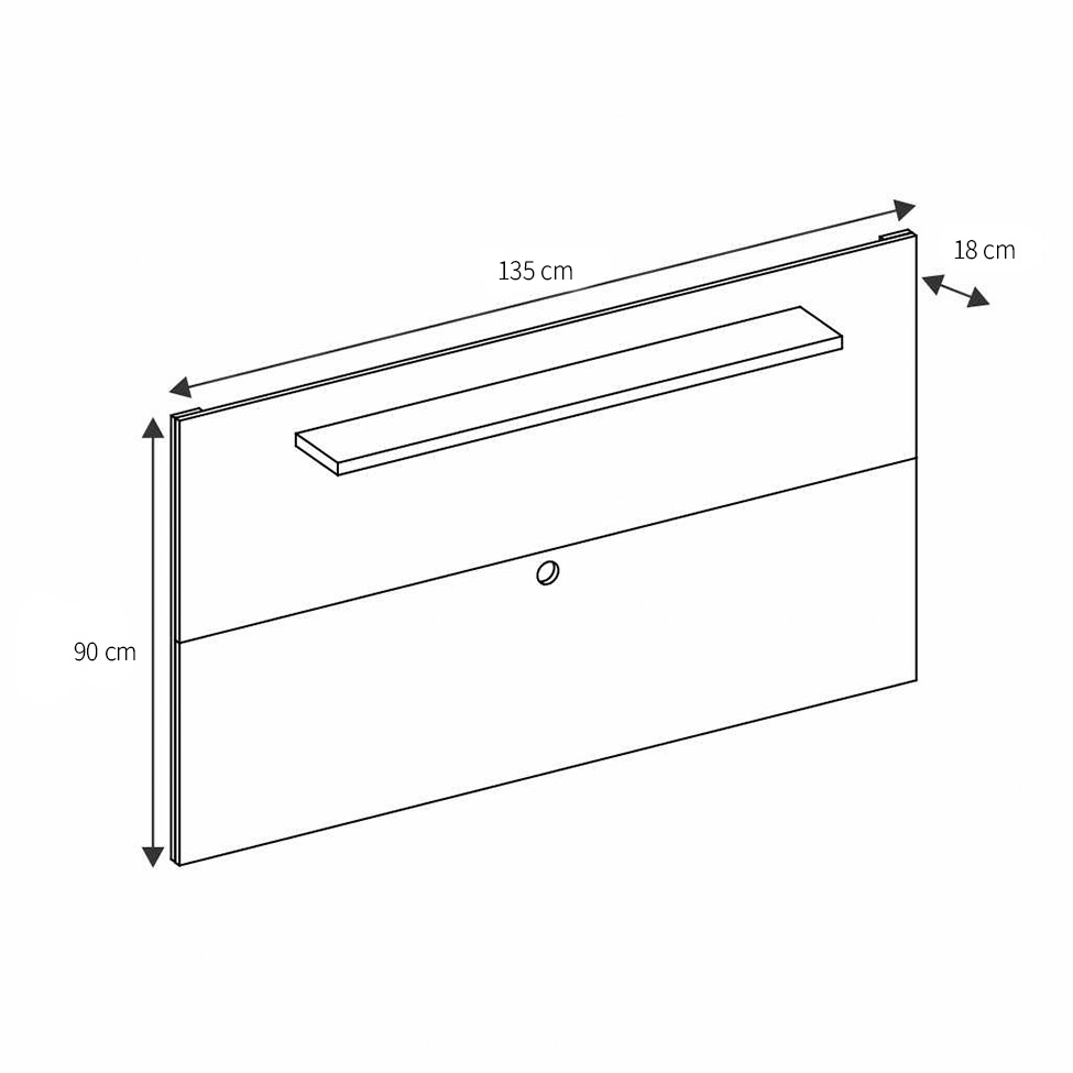 Painel para TV até 60 Polegadas Safira Off White