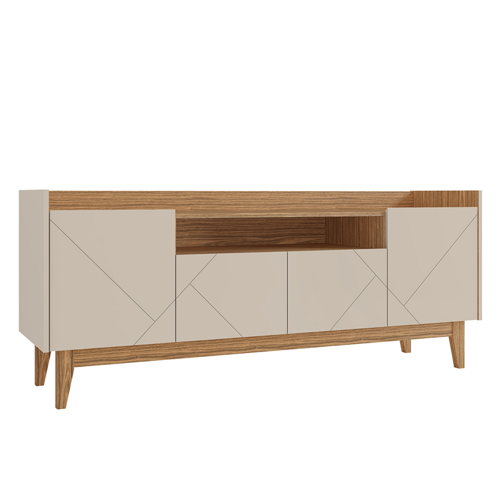 Rack Adria 4 PT Off White e Noce 158 cm