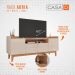 Rack Adria 4 PT Off White e Noce 158 cm