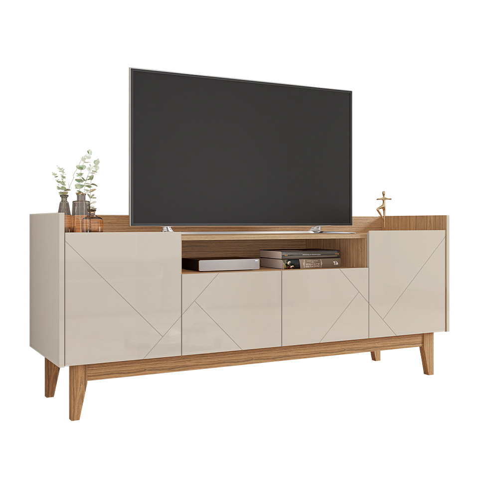 Rack Adria 4 PT Off White e Noce 158 cm
