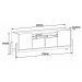 Rack Bancada Lizz 170cm Off White/Cedro para TV até 60” - Casa D