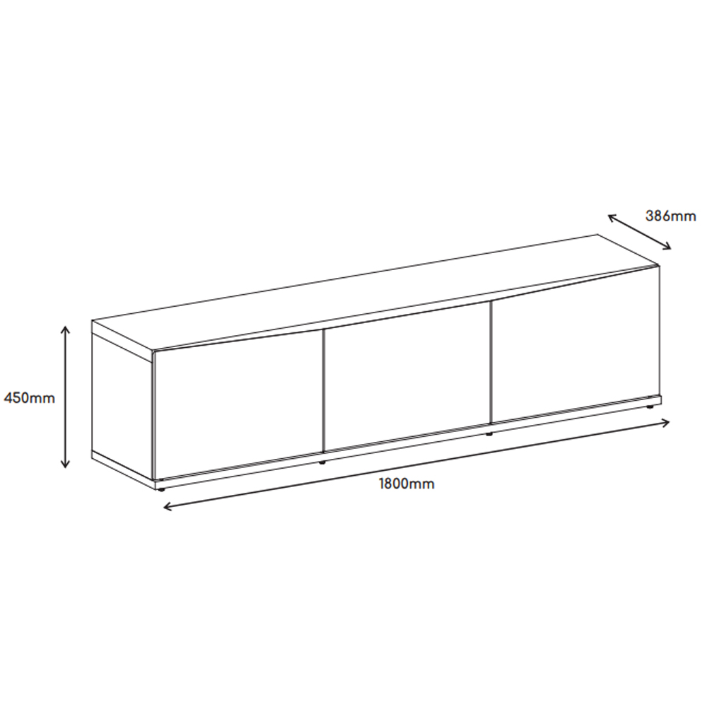 Rack Bancada Para TV 60 Pol 180cm 11082 Cedro Branco DCASA