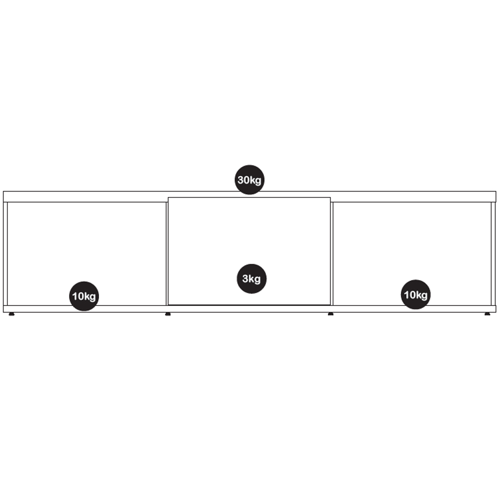 Rack Bancada Para TV 60 Pol 180cm 11082 Cedro Off White DCASA