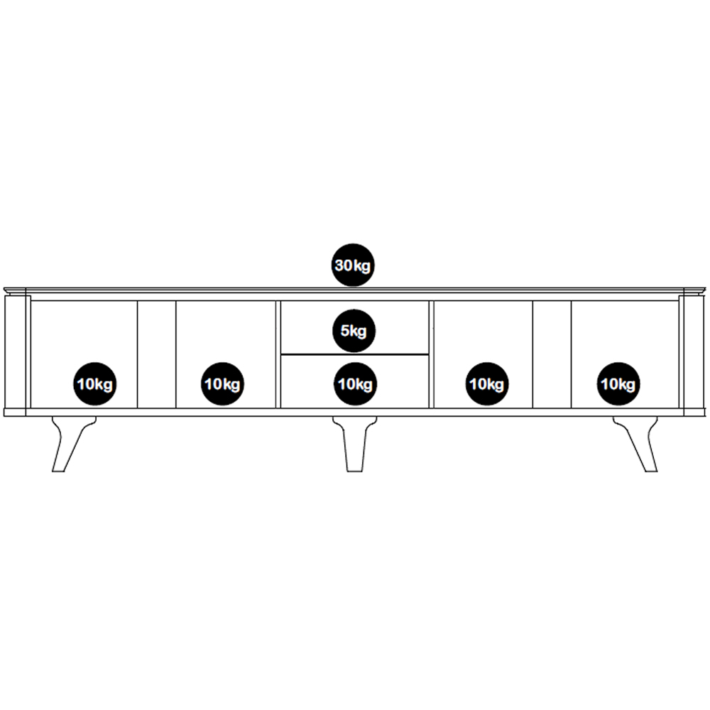 Rack Bancada Para TV 60 Pol 217 cm 11097 Cedro Branco DCASA