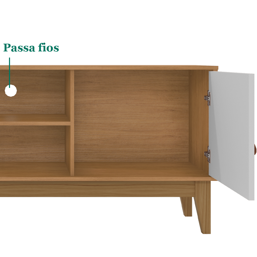 Rack Bancada Para Tv 40 Pol 135 Cm 011095 Cedro Branco DCASA