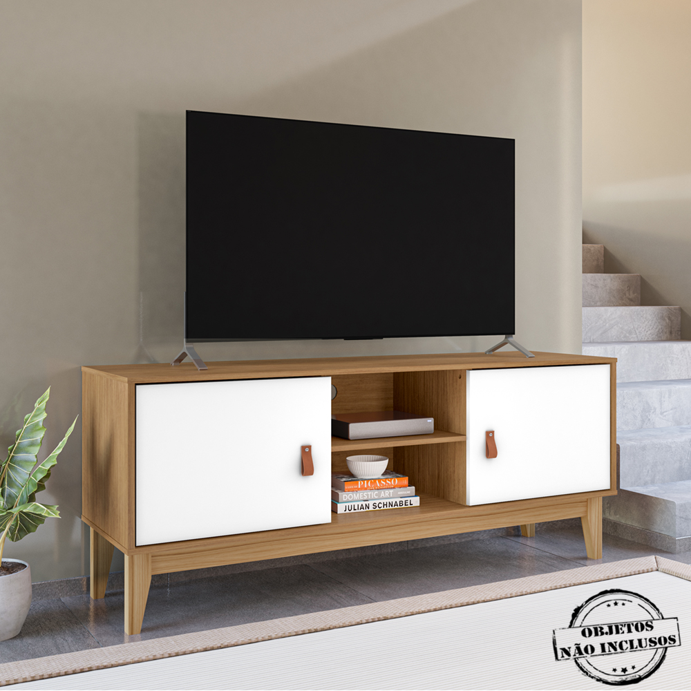 Rack Bancada Para Tv 40 Pol 135 Cm 011095 Cedro Branco DCASA