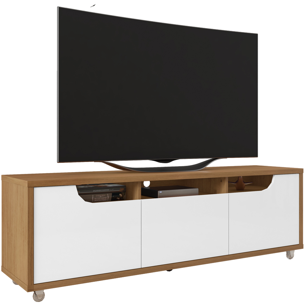 Rack Bancada Para Tv 60 Pol 160cm 11079 Cedro Branco DCASA