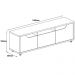 Rack Bancada Para Tv 60 Pol 160cm 11079 Cedro Branco DCASA