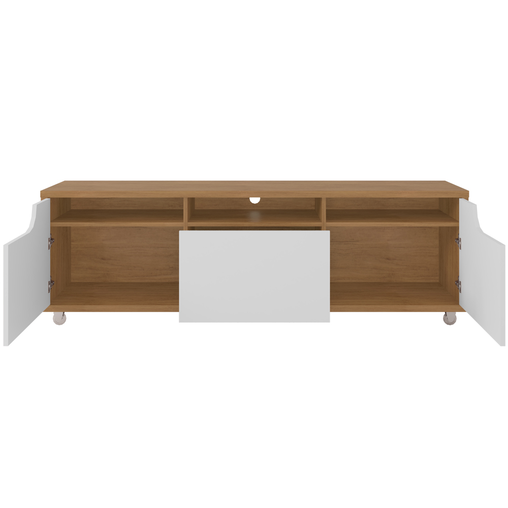 Rack Bancada Para Tv 60 Pol 160cm 11079 Cedro Branco DCASA