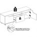 Rack Bancada Para Tv 60 Pol 160cm 11079 Cedro Branco DCASA
