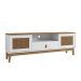 Rack Esmeralda Branco e Noce 160 cm