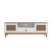 Rack Esmeralda Branco e Noce 160 cm