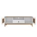 Rack Esmeralda Branco e Noce 160 cm