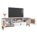 Rack Esmeralda Branco e Noce 160 cm