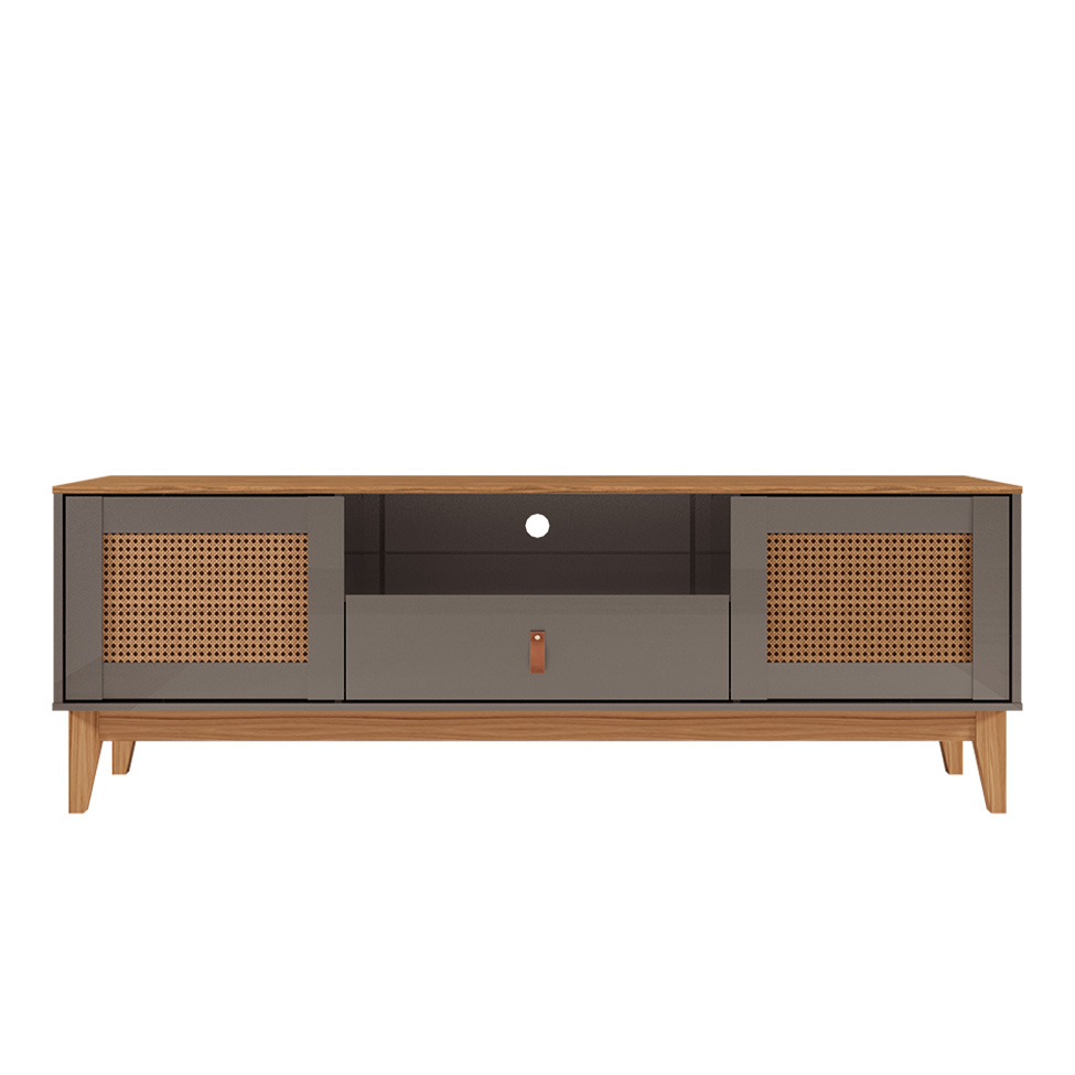 Rack Esmeralda Cinza Pérola e Noce 160 cm
