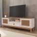 Rack Esmeralda Off White e Noce 160 cm
