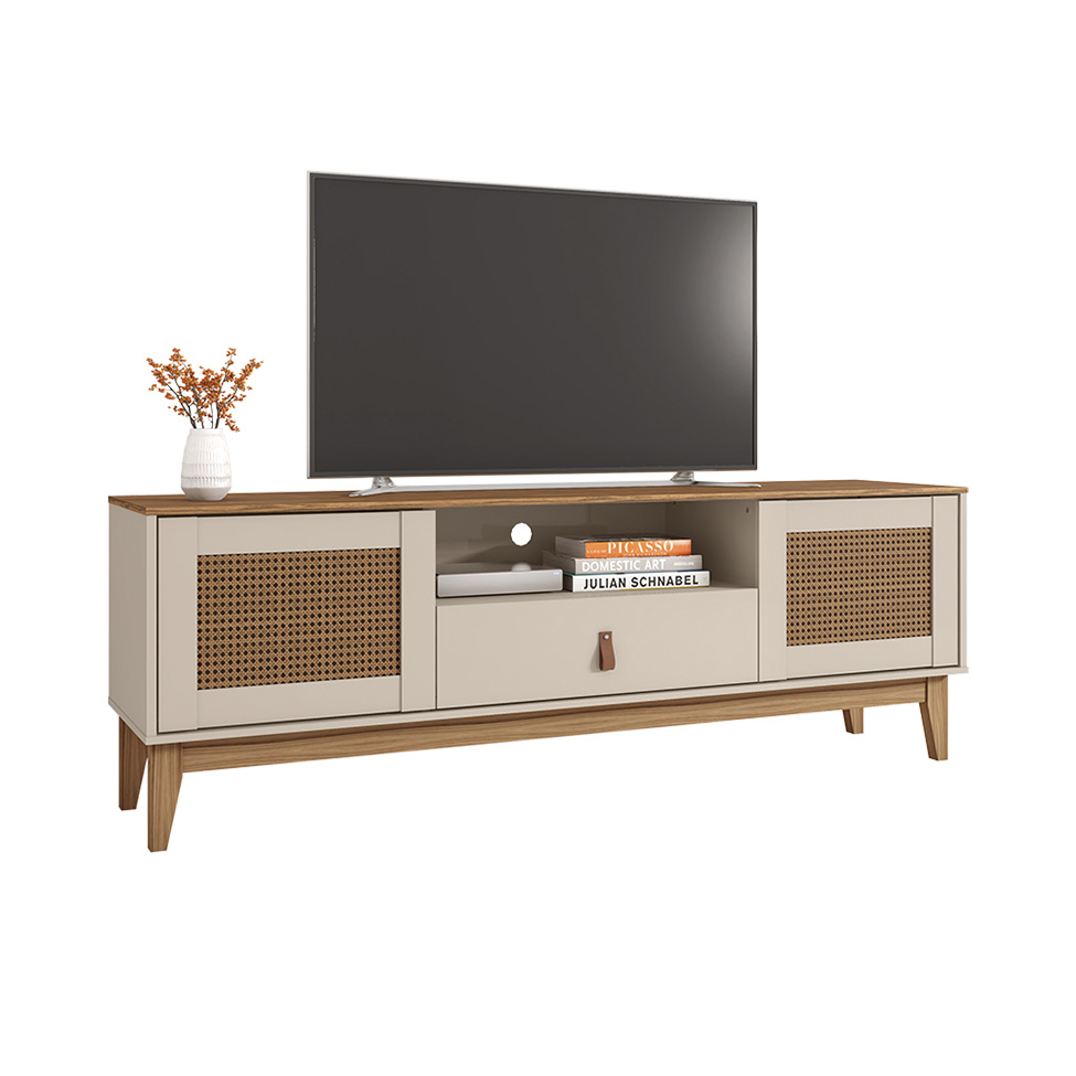 Rack Esmeralda Off White e Noce 160 cm