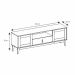 Rack Esmeralda Preto e Noce 160 cm