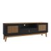 Rack Esmeralda Preto e Noce 160 cm