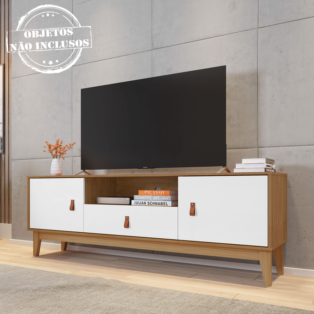 Rack Para Sala 160 CM 011096 Cedro Branco DCASA