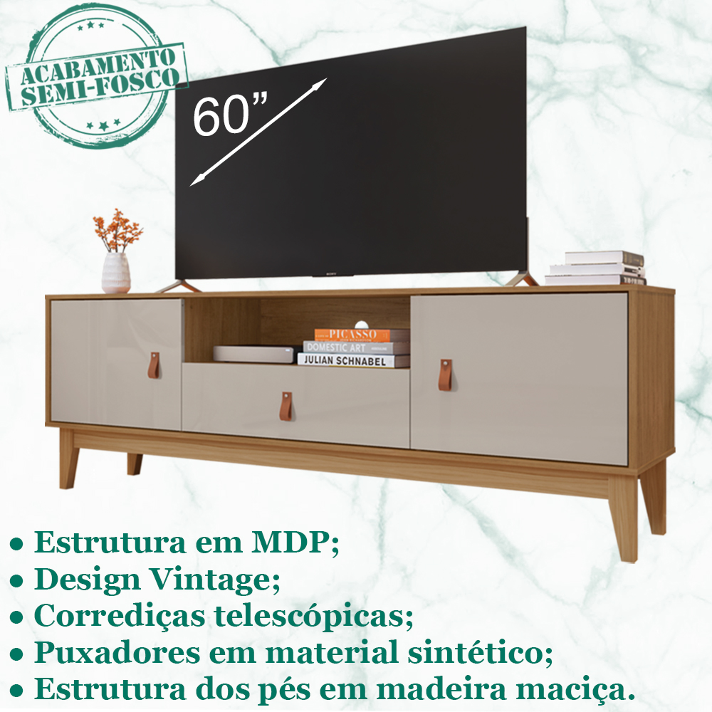 Rack Para Sala 160 CM 011096 Cedro Off White DCASA