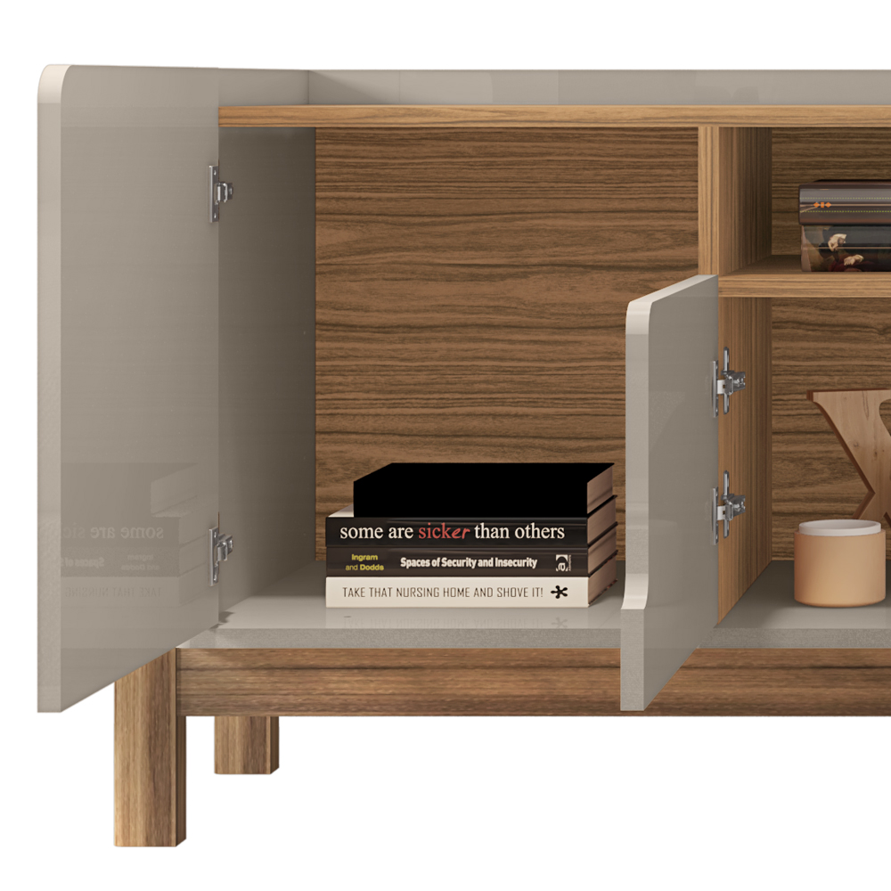 Rack Para Sala 190 cm 011081 Off White Cedro DCASA