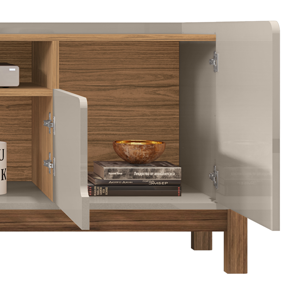 Rack Para Sala 190 cm 011081 Off White Cedro DCASA