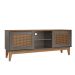 Rack Safira Cinza Pérola e Noce 135 cm