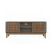 Rack Safira Cinza Pérola e Noce 135 cm