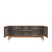 Rack Safira Cinza Pérola e Noce 135 cm