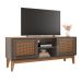 Rack Safira Cinza Pérola e Noce 135 cm
