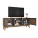 Rack Safira Cinza Pérola e Noce 135 cm