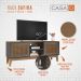 Rack Safira Cinza Pérola e Noce 135 cm