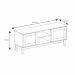Rack Safira Off White e Noce 135 cm