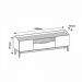 Rack Sala Ravena para TV até 60 Polegadas c/ Pés de Madeira  Off White/Noce