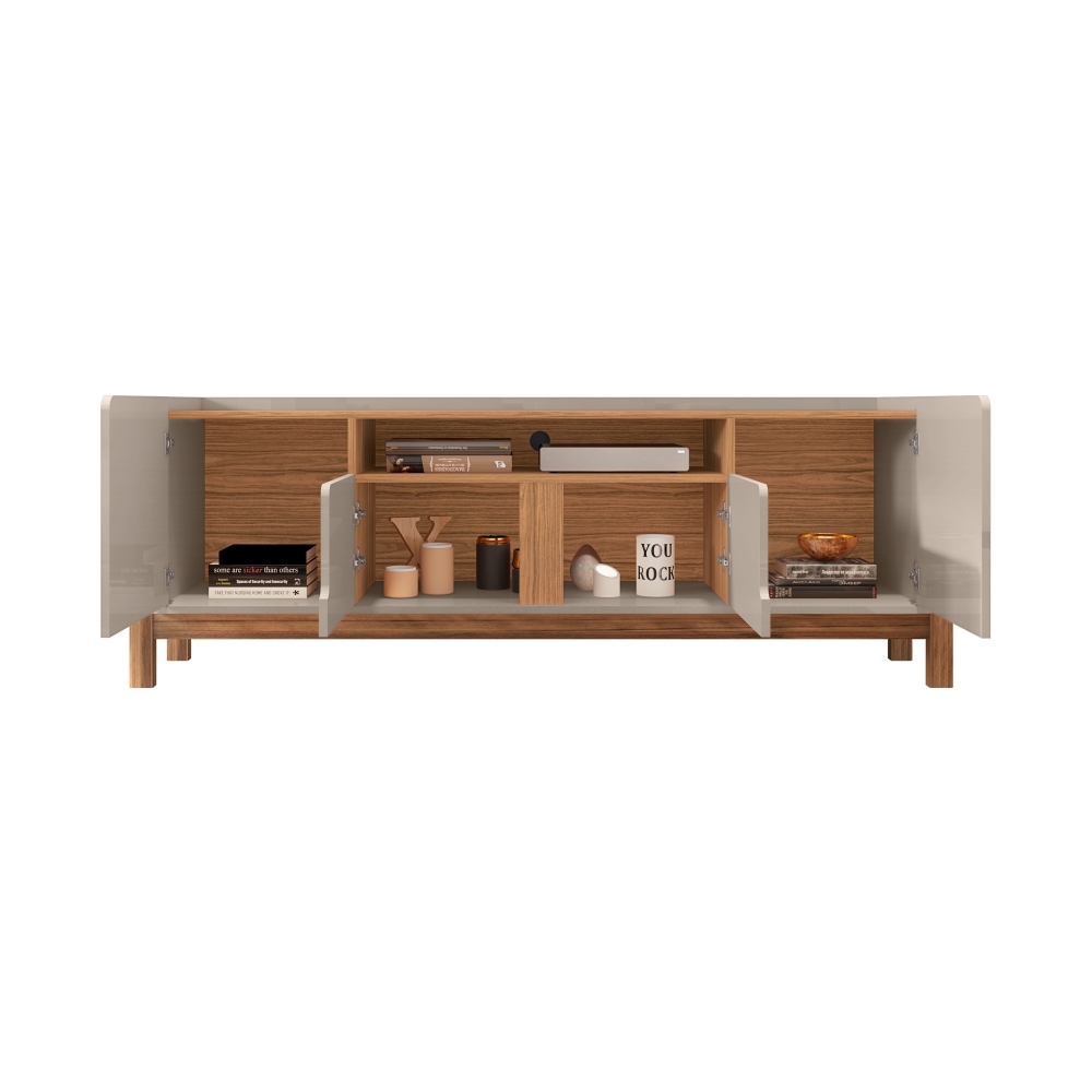 Rack para TV Brentford Off White Cedro