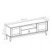 Rack para TV Havertz com Pintura Efeito Palha Off White/Noce