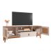 Rack para TV Havertz com Pintura Efeito Palha Off White/Noce