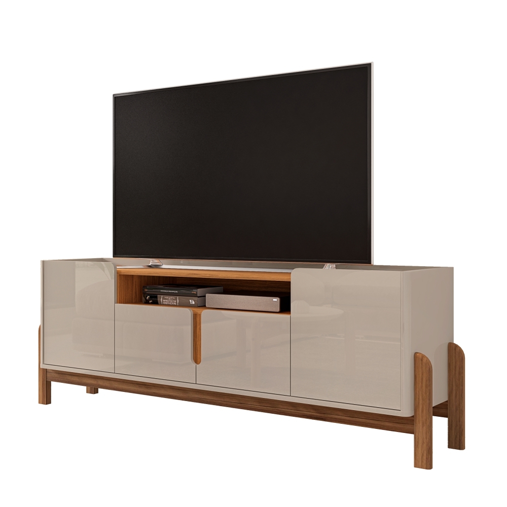 Rack para TV Sue Off White Cedro 4 Portas