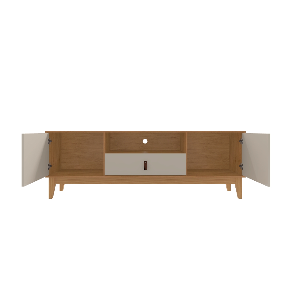 Rack para TV até 50 Polegadas Lyra Cedro Off White